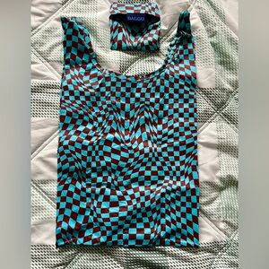 NWT Sky Trippy Checker Baby Baggu